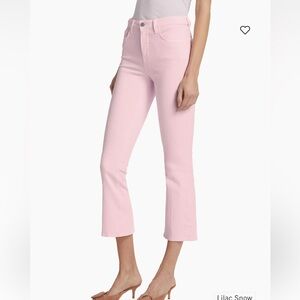 L’Agence Mira cropped high rise pink jeans